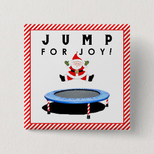 Badge Carré 5 Cm Cadeau de vacances Trampoline