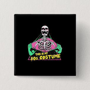 Badge Carré 5 Cm Cadeau Halloween 80s Halloween Costume Retro