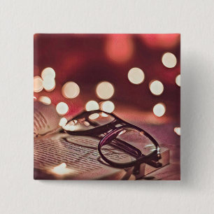 Badge Carré 5 Cm Cadeau pour les amateurs de livres