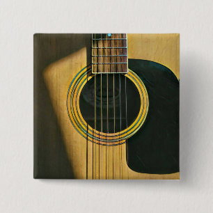 Badge Carré 5 Cm Cadeau pour musicien guitariste