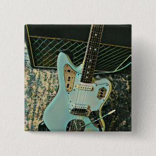 Badge Carré 5 Cm cadeau rock pour lui