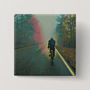 Badge Carré 5 Cm Cadeau Vélo Lover Peinture à vélo
