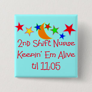 Badge Carré 5 Cm Cadeaux "2ème infirmière d'infirmière de décal