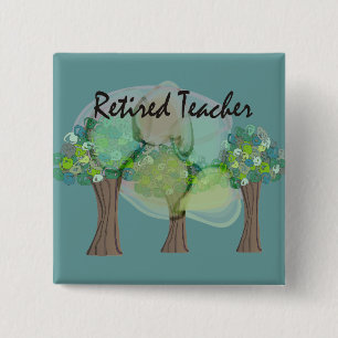 Badge Carré 5 Cm Cadeaux Artsy retirés de conception d'arbres de