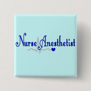 Badge Carré 5 Cm Cadeaux d'anesthésiste d'infirmière