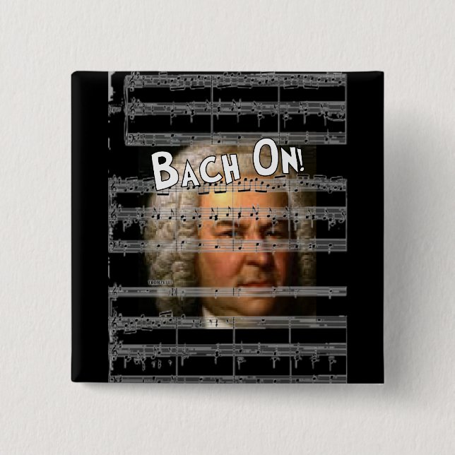 Badge Carré 5 Cm Cadeaux de Johann Bach (Devant)
