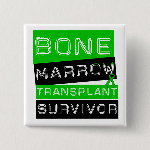 Badge Carré 5 Cm Cadeaux de survivant de greffe de moelle