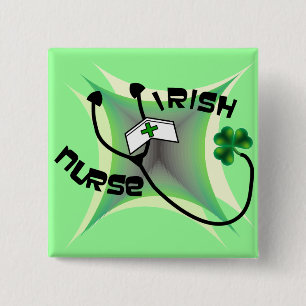 Badge Carré 5 Cm Cadeaux d'infirmière d'Irlandais