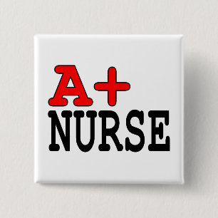 Badge Carré 5 Cm Cadeaux drôles pour des infirmières : A+