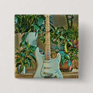 Badge Carré 5 Cm Cadeaux guitaristes