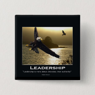 Badge Carré 5 Cm Cadeaux Motivationnels de l'aigle chauve