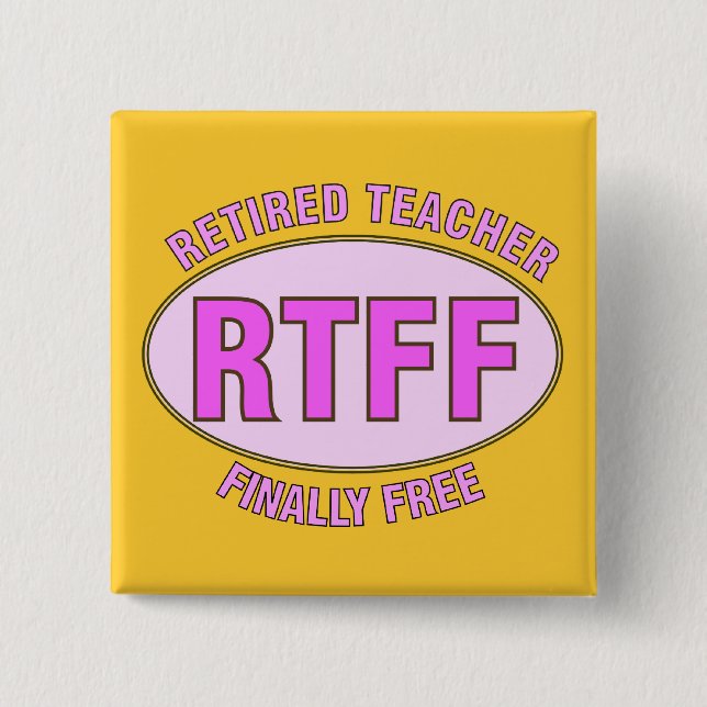Badge Carré 5 Cm Cadeaux retirés drôles du professeur (RTFF) (Devant)