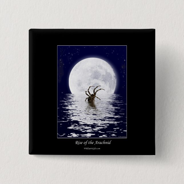 Badge Carré 5 Cm Cadeaux Spider Design (Devant)