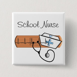 Badge Carré 5 Cm Cadeaux uniques pour infirmières scolaires