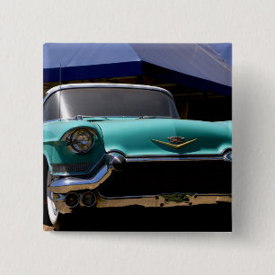 Badge Carré 5 Cm Cadillac vert d'Elvis Presley convertible en