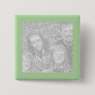 Badge Carré 5 Cm cadre vert simple de photo