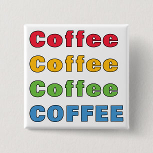 Badge Carré 5 Cm Café café café café