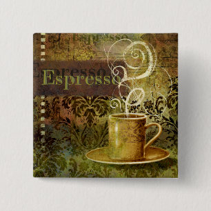 Badge Carré 5 Cm Café express