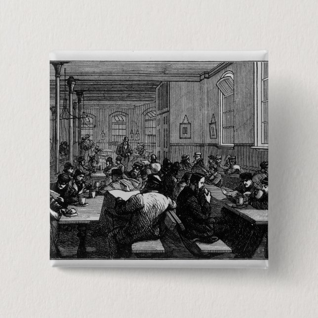 Badge Carré 5 Cm Café-restaurant de l'ouvrier (Devant)