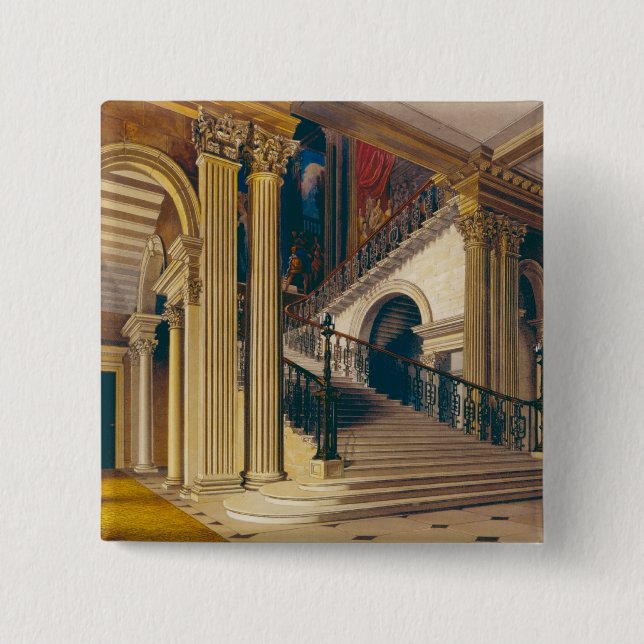 Badge Carré 5 Cm Caisse d'escalier, Chambre de Buckingham, 'de (Devant)