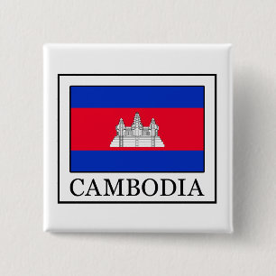 Badge Carré 5 Cm Cambodia button