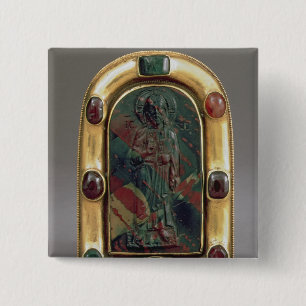 Badge Carré 5 Cm Camée du Christ donnant la bénédiction