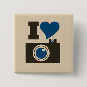 Badge Carré 5 Cm Caméra cardiaque