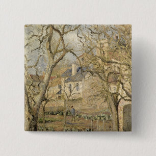 Badge Carré 5 Cm Camille Pissarro   le potager, 1878