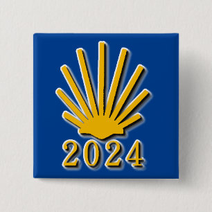 Badge Carré 5 Cm Camino de Santiago 2024