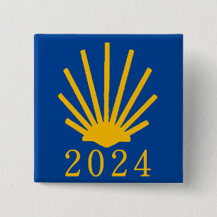 Badge Carré 5 Cm Camino de Santiago 2024