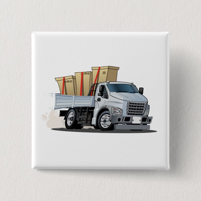 Badge Carré 5 Cm Camion de dessin (Devant)