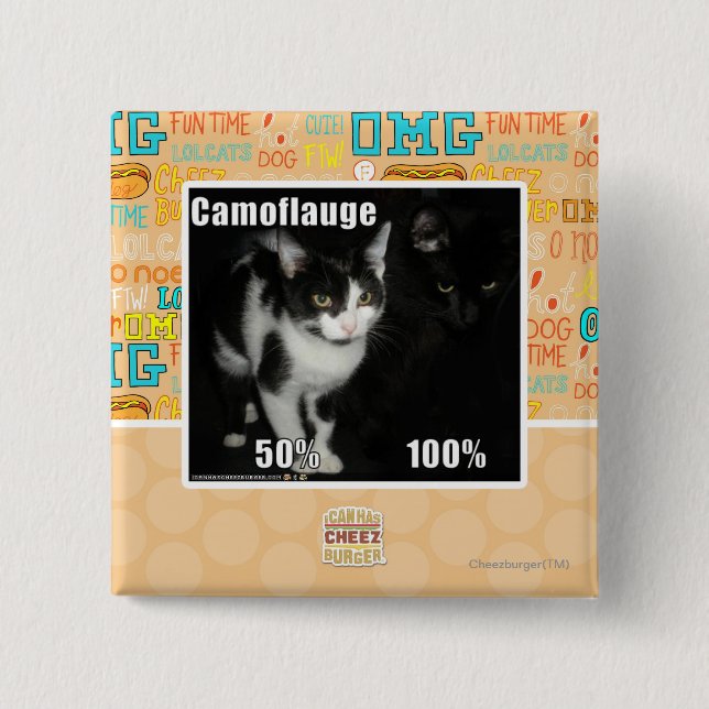 Badge Carré 5 Cm Camouflage (Devant)