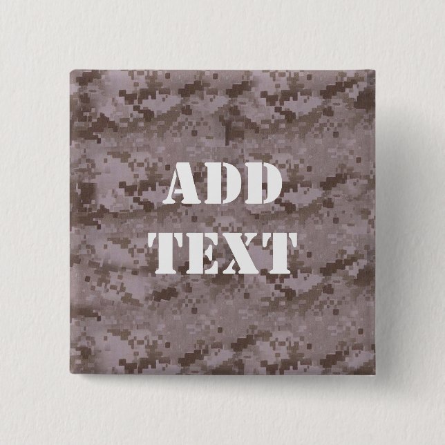 Badge Carré 5 Cm Camouflage numérique du désert (Devant)