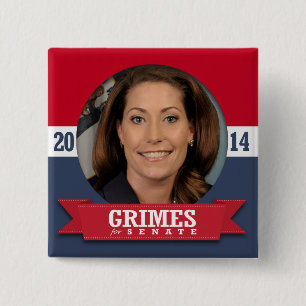 BADGE CARRÉ 5 CM CAMPAGNE ALISON LUNDERGAN-GRIMES