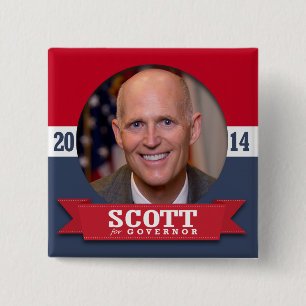 BADGE CARRÉ 5 CM CAMPAGNE DE RICK SCOTT