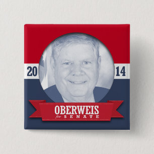 BADGE CARRÉ 5 CM CAMPAGNE JIM OBERWEIS