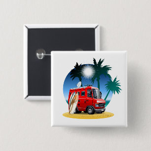 Badge Carré 5 Cm Camper de dessin