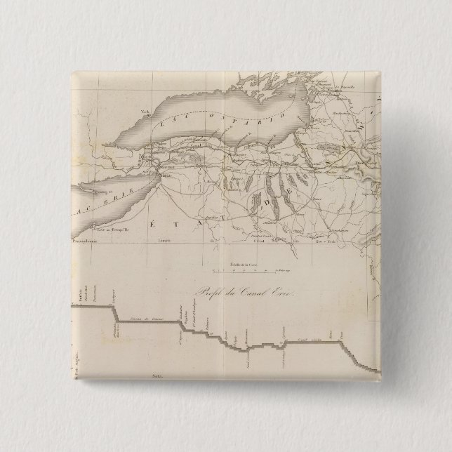 Badge Carré 5 Cm Canal Erie (Devant)