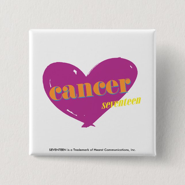 Badge Carré 5 Cm Cancer 2 (Devant)