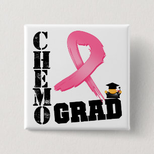 Badge Carré 5 Cm Cancer du sein Chimo Grad