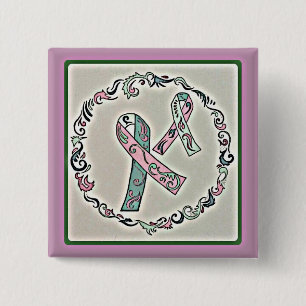 Badge Carré 5 Cm Cancer du sein métastatique 2