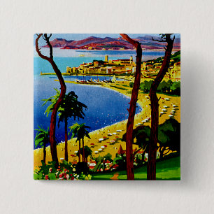 Badge Carré 5 Cm Cannes ~ Côte d'Azur