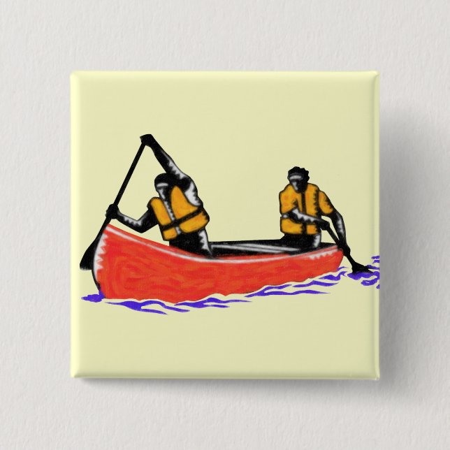 Badge Carré 5 Cm Canoë (Devant)