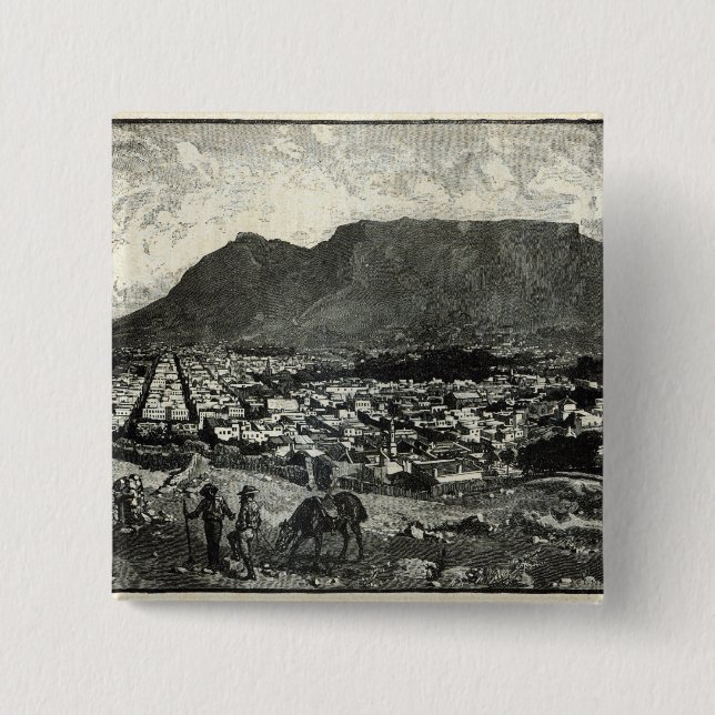 Badge Carré 5 Cm Cape Town (Devant)