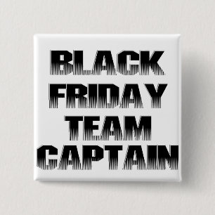Badge Carré 5 Cm Capitaine de l'équipe du vendredi noir