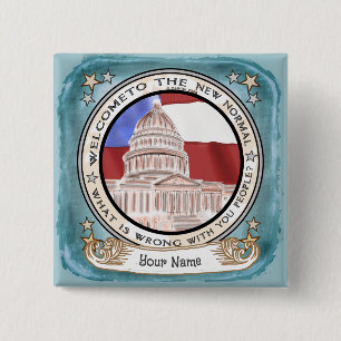 Badge Carré 5 Cm Capitol Nouvelle normale