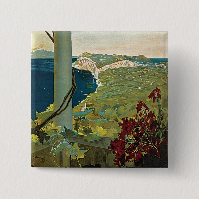 Badge Carré 5 Cm Capri (Devant)