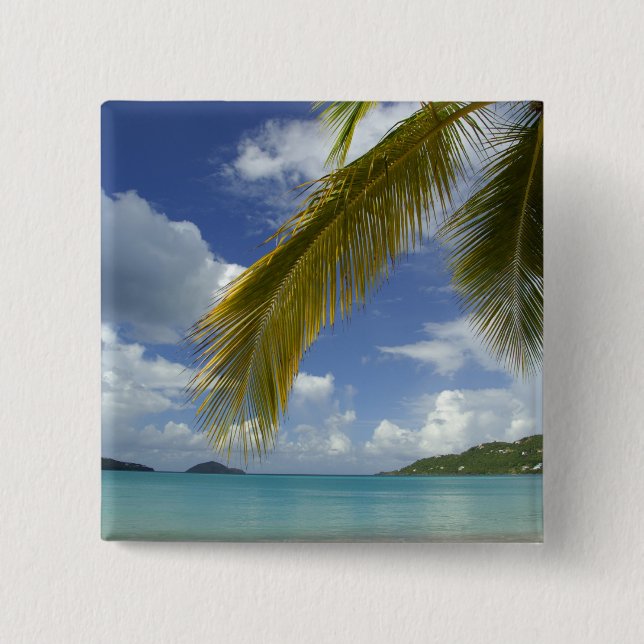 Badge Carré 5 Cm Caraïbes, îles Vierges américaines, Saint-Thomas, (Devant)