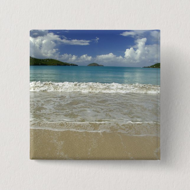 Badge Carré 5 Cm Caraïbes, îles Vierges américaines, Saint-Thomas,  (Devant)