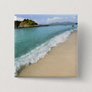 Badge Carré 5 Cm Caraïbes, Îles Vierges américaines, St. John,